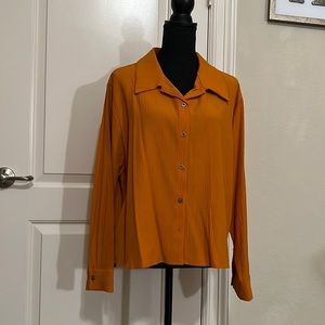 Zara burnt orange loose fit button down